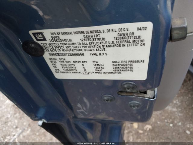 2002 BUICK RENDEZVOUS 3G5DB03E72S588548 Photo 8