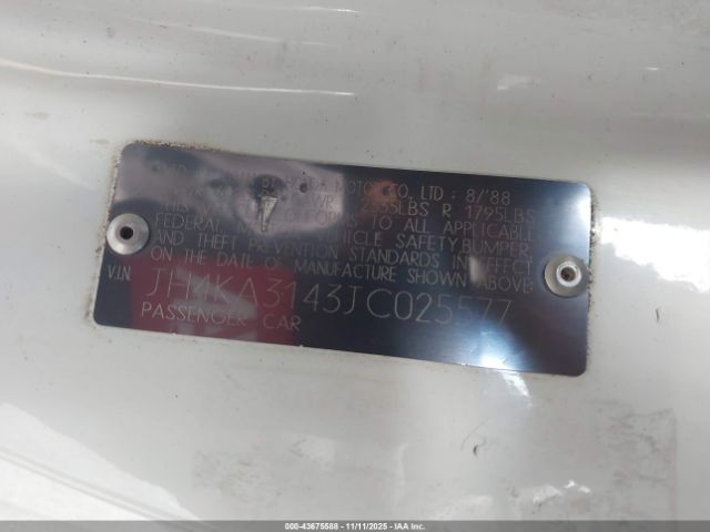 1988 ACURA LEGEND JH4KA3143JC025577 Photo 8