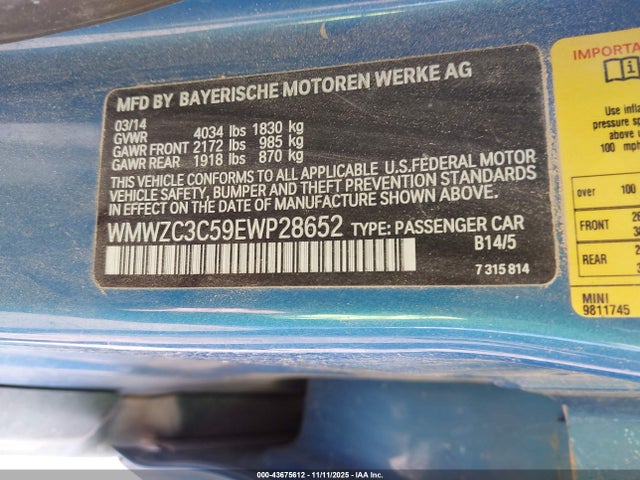 2014 MINI COUNTRYMAN WMWZC3C59EWP28652 Photo 8