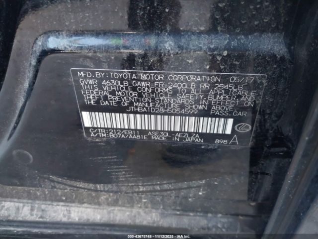 2017 LEXUS IS 200T JTHBA1D28H5054599 Photo 8