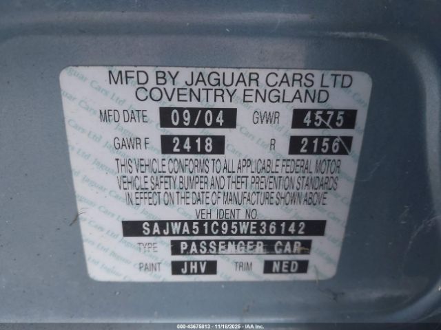 2005 JAGUAR X-TYPE SAJWA51C95WE36142 Photo 8