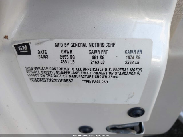 2003 CADILLAC CTS 1G6DM57N230165687 Photo 8