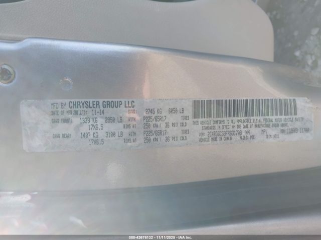 2015 DODGE GRAND CARAVAN 2C4RDGCG3FR631708 Photo 8