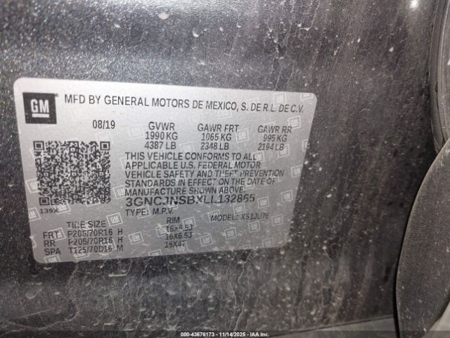 2020 CHEVROLET TRAX 3GNCJNSBXLL132865 Photo 8