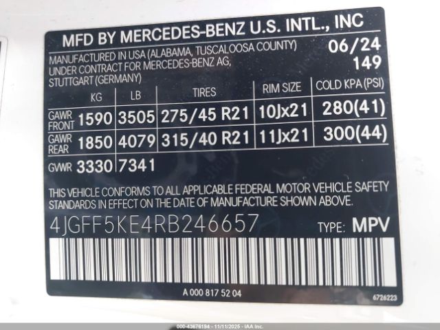 2024 MERCEDES-BENZ GLS 450 4JGFF5KE4RB246657 Photo 8