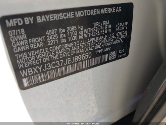 2018 BMW X2 WBXYJ3C37JEJ89650 Photo 8