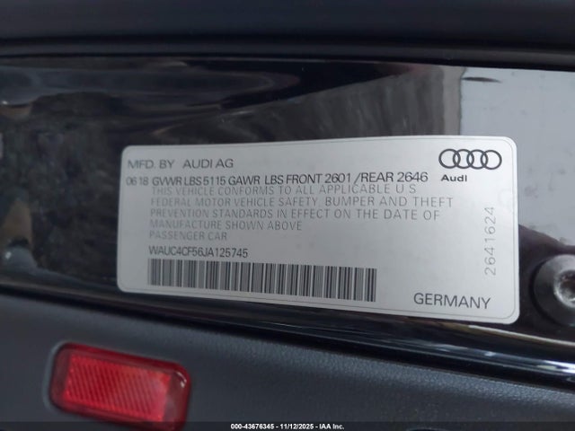 2018 AUDI S5 WAUC4CF56JA125745 Photo 8
