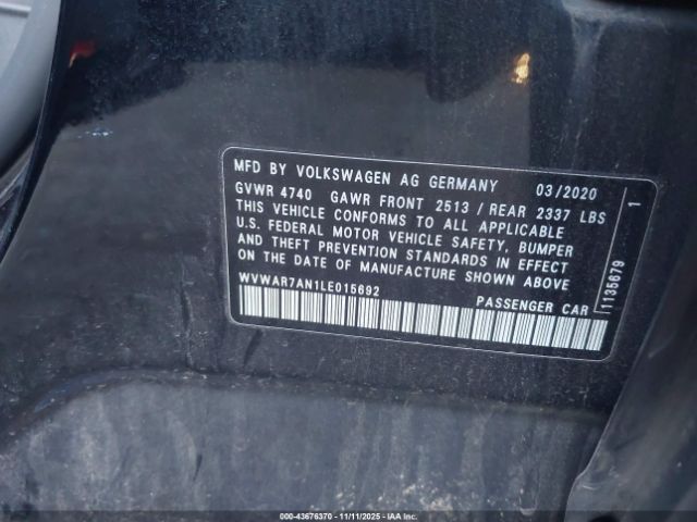 2020 VOLKSWAGEN ARTEON WVWAR7AN1LE015692 Photo 8