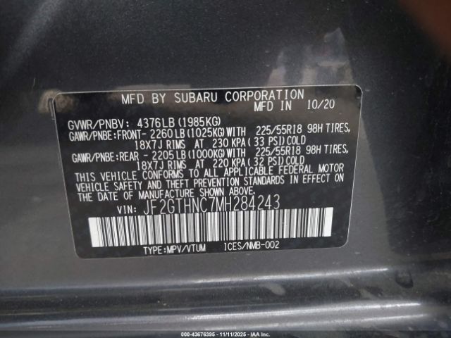 2021 SUBARU CROSSTREK JF2GTHNC7MH284243 Photo 8