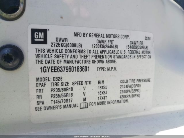 2006 CADILLAC SRX 1GYEE637960183601 Photo 8