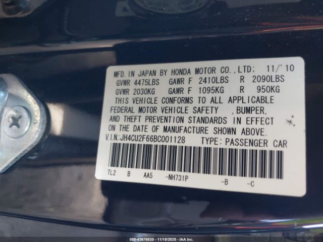 2011 ACURA TSX JH4CU2F66BC001128 Photo 8