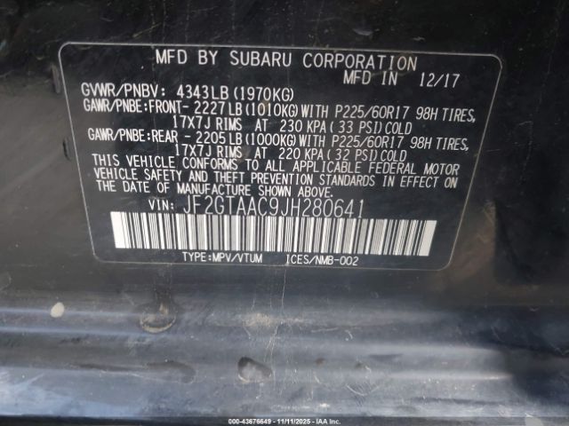 2018 SUBARU CROSSTREK JF2GTAAC9JH280641 Photo 8