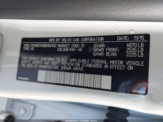 2016 VOLVO S60 INSCRIPTION LYV402FK9GB102402 Photo 8