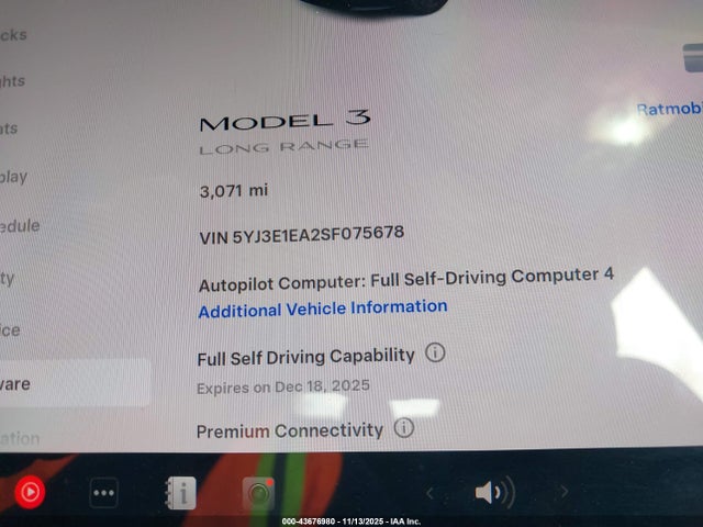 2025 TESLA MODEL 3 5YJ3E1EA2SF075678 Photo 6