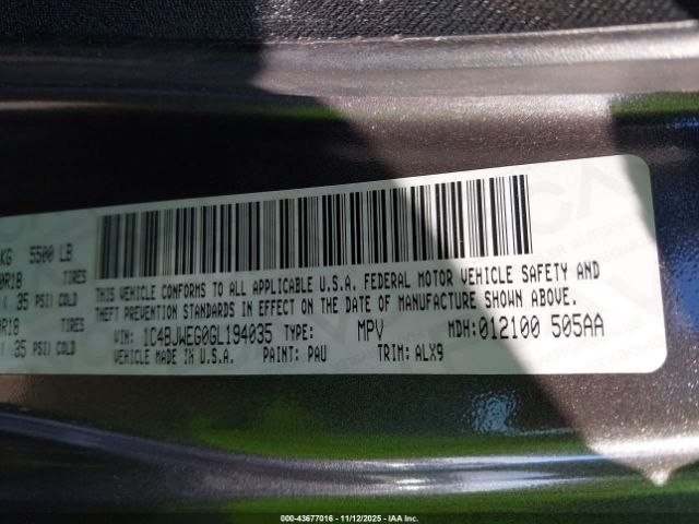 2016 JEEP WRANGLER UNLIMITED 1C4BJWEG0GL194035 Photo 8