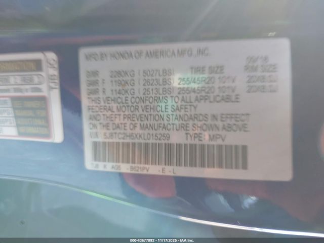 2019 ACURA RDX 5J8TC2H6XKL015259 Photo 8