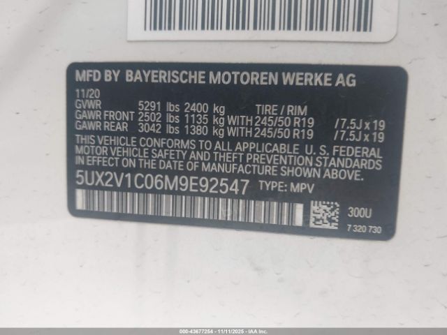 2021 BMW X4 5UX2V1C06M9E92547 Photo 8