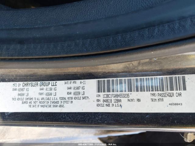 2011 CHRYSLER 200 1C3BC1FG0BN553235 Photo 8