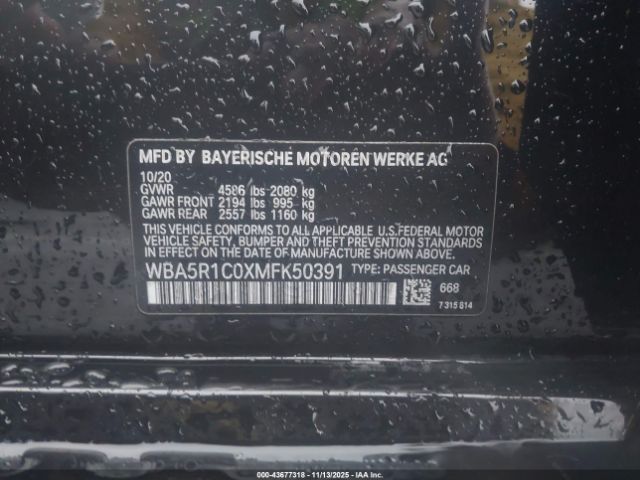 2021 BMW 330I WBA5R1C0XMFK50391 Photo 8