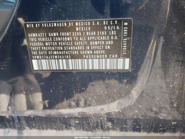 2014 VOLKSWAGEN JETTA 3VWD17AJ2EM302163 Photo 8