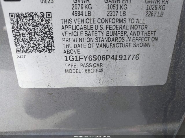 1G1FY6S06P4191776 Chevrolet Bolt Euv Fwd Lt