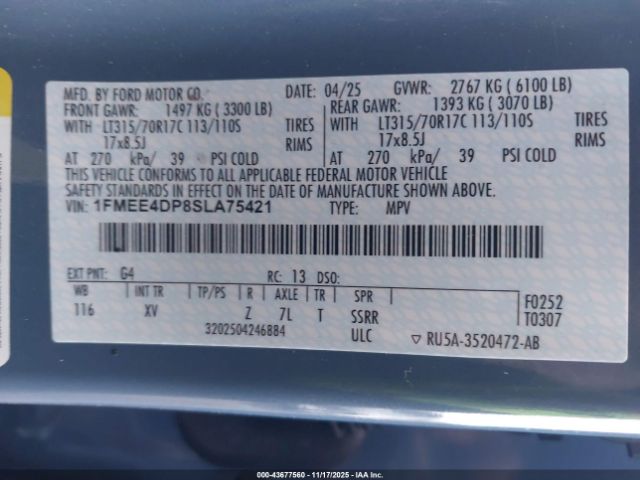 2025 FORD BRONCO 1FMEE4DP8SLA75421 Photo 8