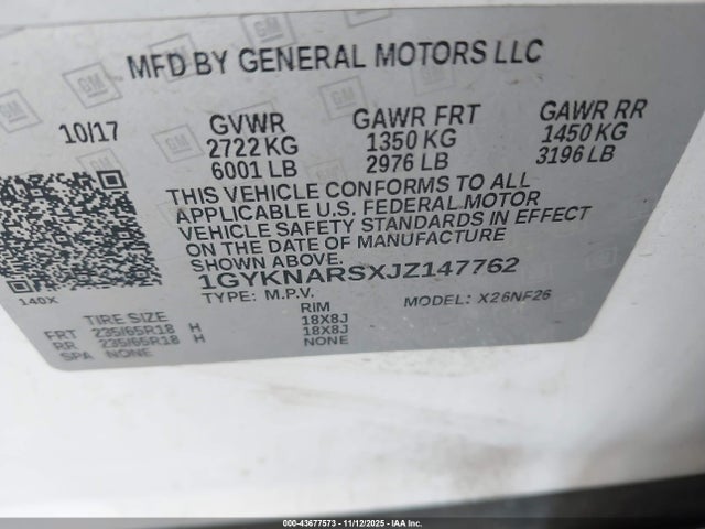 2018 CADILLAC XT5 1GYKNARSXJZ147762 Photo 8