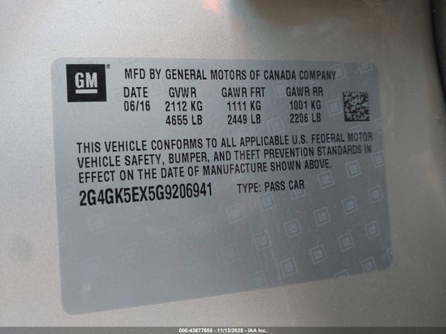 Buick Regal Turbo 2016 2G4GK5EX5G9206941 Image 9