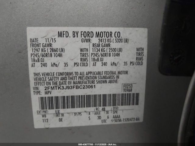 2015 FORD EDGE 2FMTK3J93FBC23061 Photo 8