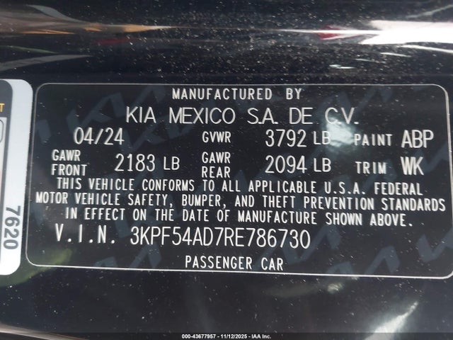 3KPF54AD7RE786730 KIA Forte Gt-line