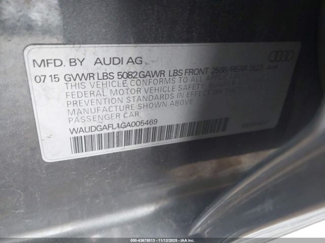2016 AUDI S4 WAUDGAFL1GA005469 Photo 8