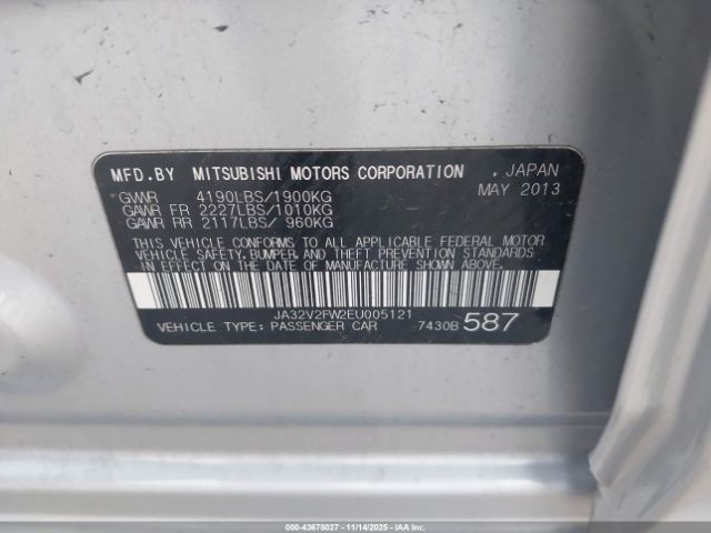 2014 MITSUBISHI LANCER JA32V2FW2EU005121 Photo 8