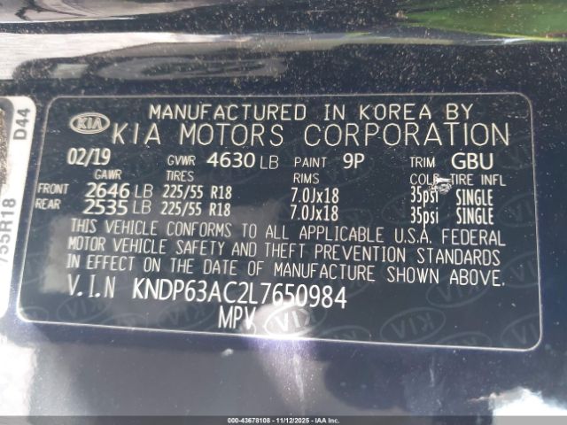 2020 KIA SPORTAGE KNDP63AC2L7650984 Photo 8