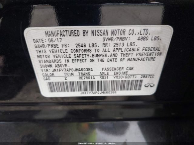 2018 INFINITI Q50 JN1FV7AP0JM460384 Photo 8