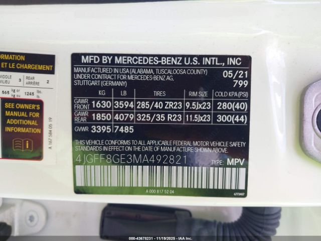 2021 MERCEDES-BENZ GLS 580 4JGFF8GE3MA492821 Photo 8