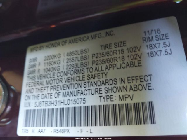 2017 ACURA RDX 5J8TB3H31HL015075 Photo 8