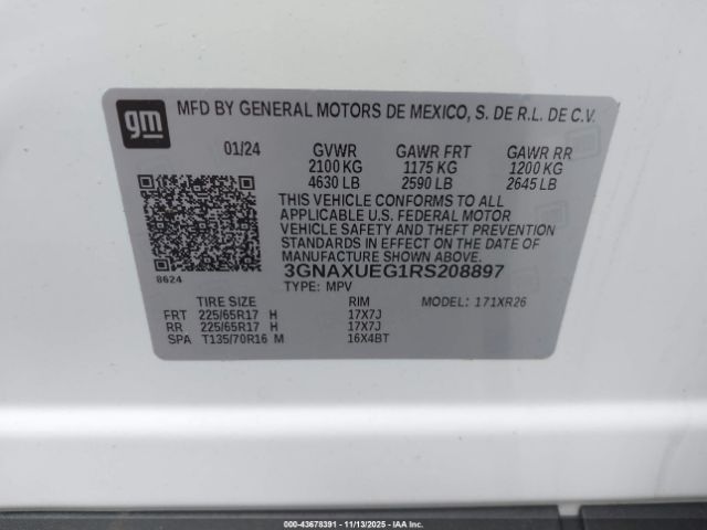 2024 CHEVROLET EQUINOX 3GNAXUEG1RS208897 Photo 8