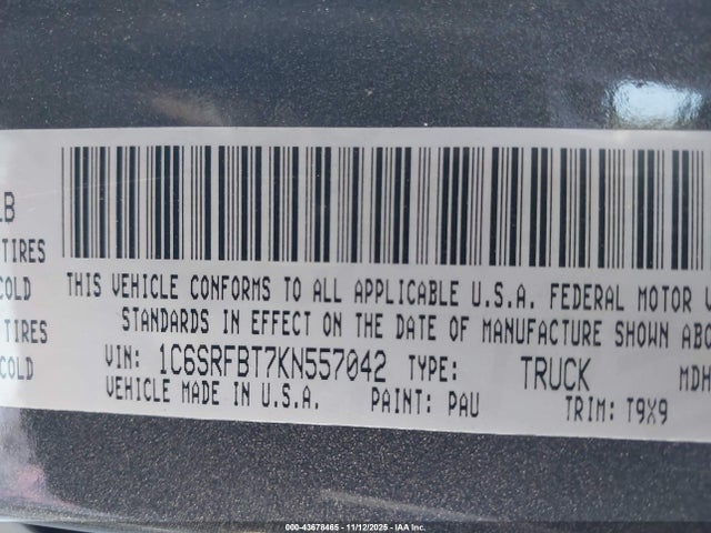 2019 RAM 1500 1C6SRFBT7KN557042 Photo 8