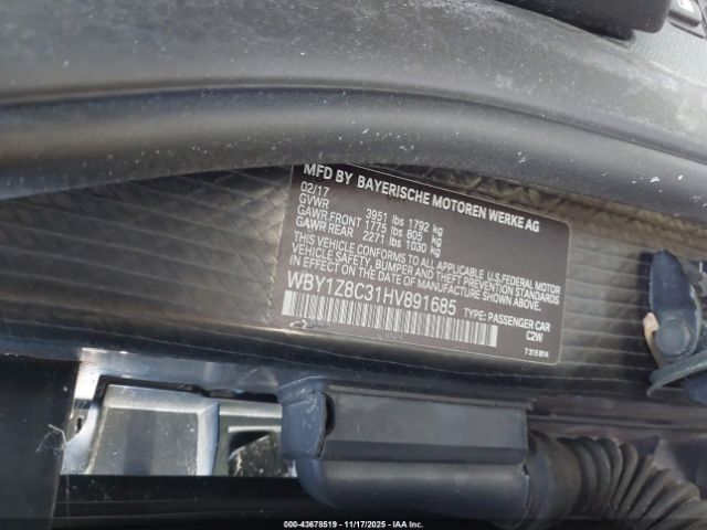 2017 BMW I3 WBY1Z8C31HV891685 Photo 8