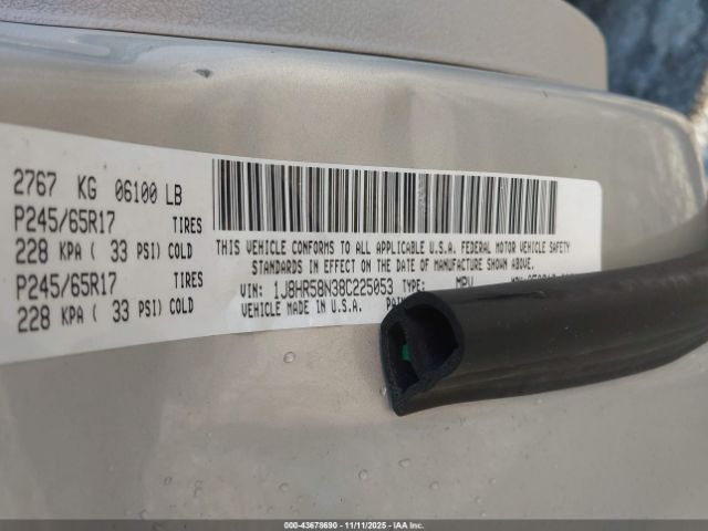 2008 JEEP GRAND CHEROKEE 1J8HR58N38C225053 Photo 8