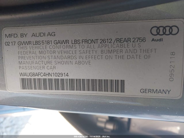 2017 AUDI A6 WAUG8AFC4HN102914 Photo 8