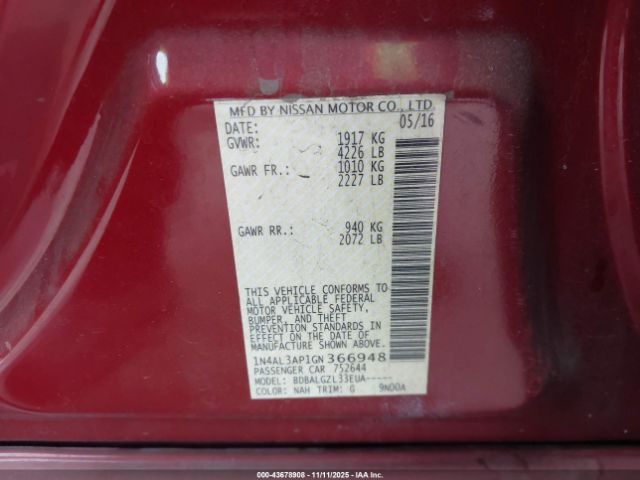 2016 NISSAN ALTIMA 1N4AL3AP1GN366948 Photo 8