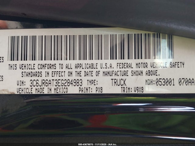 3C6JR6AT3EG284983 RAM 1500