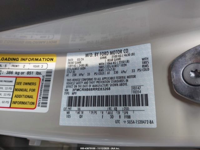 2024 FORD BRONCO SPORT 3FMCR9B68RRE83268 Photo 8