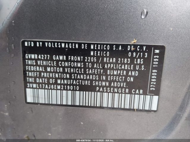 2014 VOLKSWAGEN JETTA 3VWL17AJ6EM219010 Photo 8