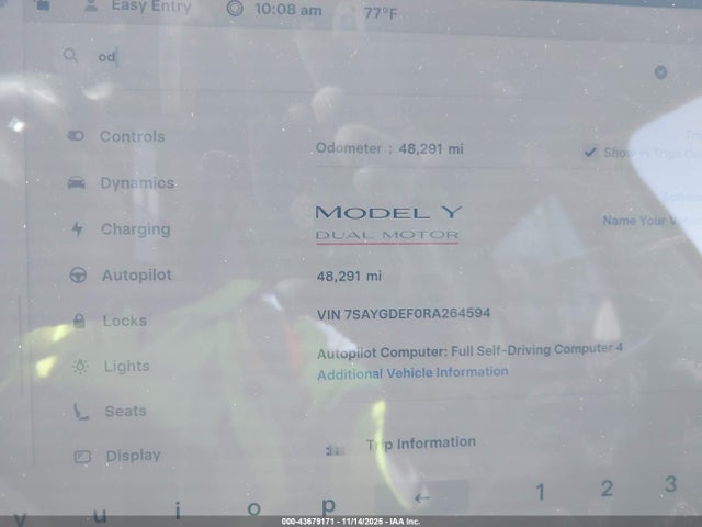 2024 TESLA MODEL Y 7SAYGDEF0RA264594 Photo 6