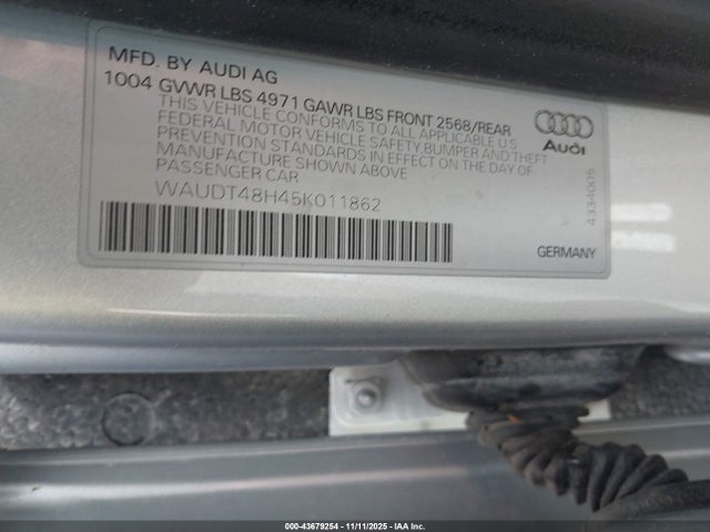 2005 AUDI A4 WAUDT48H45K011862 Photo 8