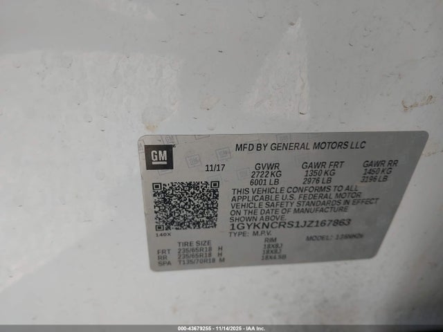 2018 CADILLAC XT5 1GYKNCRS1JZ167863 Photo 8