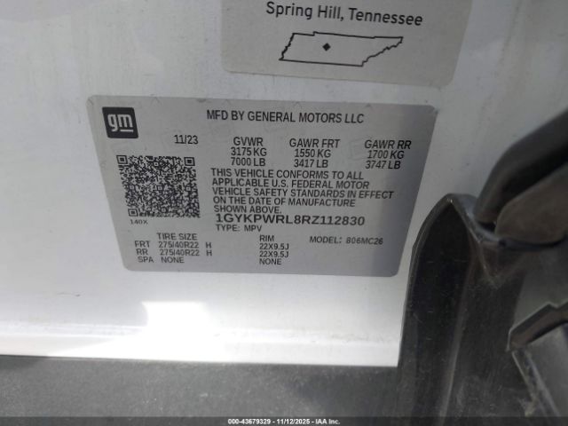 2024 CADILLAC LYRIQ 1GYKPWRL8RZ112830 Photo 8