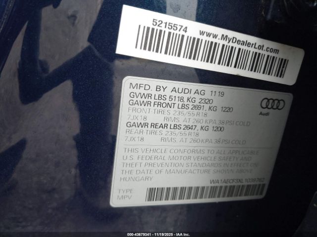 2020 AUDI Q3 WA1AECF3XL1039762 Photo 8